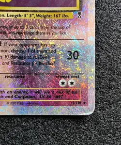 2002 Pokemon Hypno Legendary Collection Reverse Holo Fireworks Foil 25/110 MP - Image 4