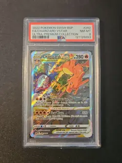 2022 POKEMON SWSH BLACK STAR PROMO #262 FULL ART/CHARIZARD VSTAR PSA 8 - Image 1