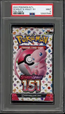 Pokemon 151 MEW EN Sealed Booster Pack PSA 9 Mint - Image 1