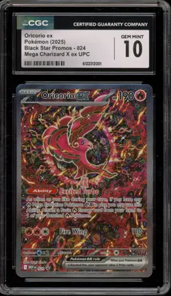 Pokemon Oricorio ex Mega Charizard X ex UPC Promo #024 CGC 10 Gem Mint - Image 1