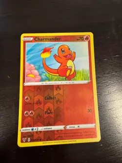 Charmander 023/185 Common Vivid Voltage Pokemon Reverse Holo Near Mint - Image 1