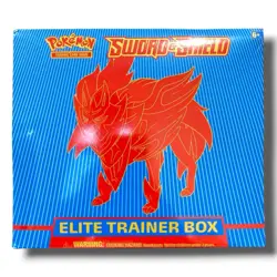 POKEMON TCG Sword & Shield ETB Elite Trainer Box Zamazenta New Factory Sealed - Image 2