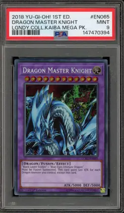 Yu-Gi-Oh! Dragon Master Knight Legendary Coll. Kaiba 1st Ed LCKC-EN065 PSA 9 - Image 1
