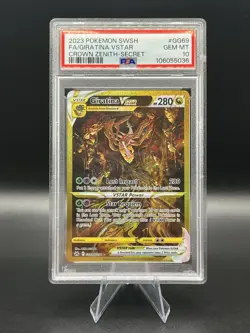 Pokemon 2023 Giratina VSTAR GG69/GG70 Secret Rare Crown Zenith GEM MINT PSA 10 - Image 1