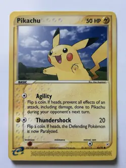Pikachu Card 43/95 Team Magma vs Team Aqua Regular Card E-Reader - Image 1