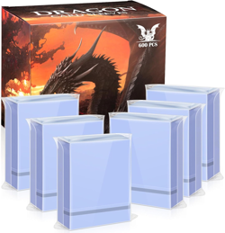 600 Clear Trading Card Sleeves for MTG, Yu-Gi-Oh, Football, and Sports Cards - Image 1