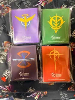 Gundam Card Game Official Matte Sleeve WCS2026 Limited Set of 4 New JAPAN - Image 1