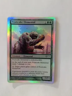 MTG MAGIC FRUITCAKE ELEMENTAL FOIL PROMO HAPPY HOLIDAYS 2006 NEVER PLAYED CARD - Image 5