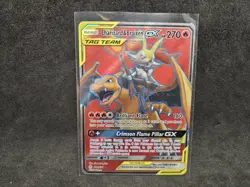 Charizard & Braixen GX 212/236 Cosmic Eclipse Ultra Rare FA Pokemon Card - NM - Image 1
