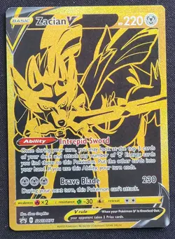 Pokemon Card Zacian V Promo Holo SWSH076 Sword & Shield 220 HP Intrepid Sword LP - Image 1