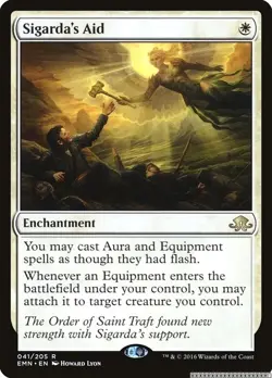 1x Sigarda's Aid Eldritch Moon Regular MTG Card 041 EMN Magic: The Gathering - Image 1