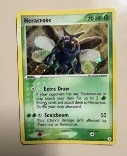 🪲 Pokemon Card - Heracross Hidden Legends 7/101 Holo Rare Card! - Image 1