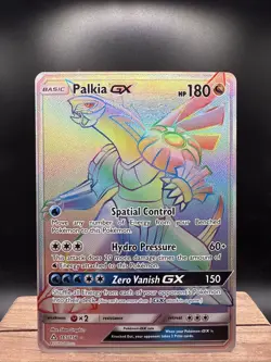 Pokemon Palkia GX 165/156 Ultra Prism Ultra Rare Secret Holo Card MP - Image 1
