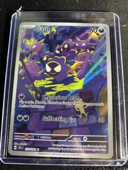 Pokemon TCG Gastly Illustration Rare IR Holo Card 177/162 Temporal Forces - Image 1