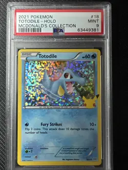 Totodile #18 - Holo - 2021 Pokemon McDonald’s Collection - PSA 9 - Image 1