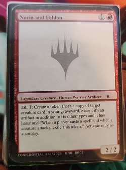 MTG Magic 1 x Norin and Feldon x 1 - MTG UNKNOWN RR02 - Image 1