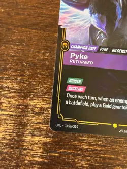Riftbound Foil Pyke - Returned (Alternate Art) 145a/219 Unleashed NM - Image 3
