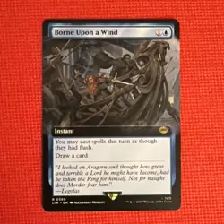 MTG “Borne Upon A Wind” Lord of the Rings Extended Art Reg Rare #350 NM/Unplayed - Image 1