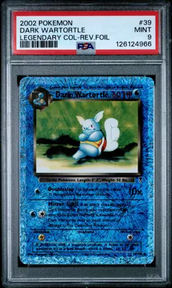 DARK WARTORTLE REVERSE HOLO 39/110 LEGENDARY COLLECTION POKEMON PSA 9 - Image 1