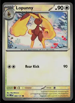 Lopunny 084/131 Prismatic Evolutions POKEBALL Common Pokemon - Image 1