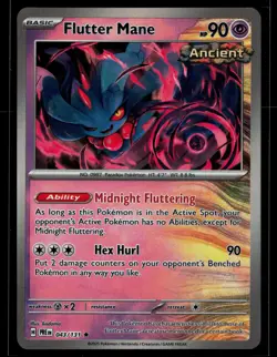 Flutter Mane 043/131 Prismatic Evolutions POKEBALL Rare Pokemon - Image 1