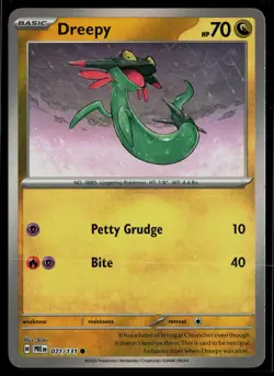 Dreepy 071/131 Prismatic Evolutions POKEBALL Common Pokemon - Image 1