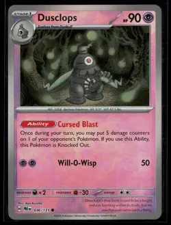 Dusclops 036/131 Prismatic Evolutions POKEBALL Common Pokemon - Image 1
