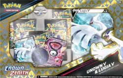 Pokemon Unown V & Lugia V Special Collection Sealed Crown Zenith Rare! - Image 1