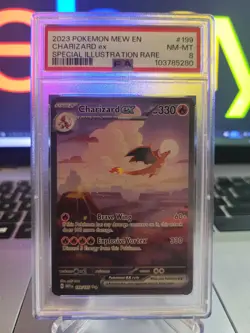 2023 Pokemon Scarlet & Violet 151 CHARIZARD EX #199: PSA 8: SIR - Image 1