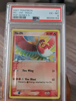 2007 Pokemon POP Series 5 Ho-Oh Holo #1 PSA 6 - Image 1