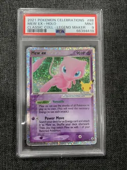 PSA 9 Mew EX Holo #88/92 2021 Pokemon Celebrations Legend Maker Ultra Rare - Image 1