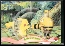 Pokemon Topps A New Friend #5 Pokemon The Movie 2000 Blue Logo - Image 1