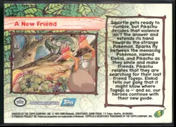 Pokemon Topps A New Friend #5 Pokemon The Movie 2000 Blue Logo - Image 2