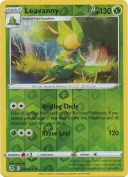 LP Pokemon Leavanny - 011/264 - Rare - Reverse Holo Lightly Played Fusion Strike - Image 1