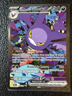 Pokemon TCG Team Rockets Crobat EX Destined Rivals #234/182 Sir NM Ultra Rare - Image 1