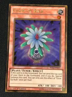 YUGIOH GLOW-UP BULB PGL2-EN033 1ST GOLD NM - Image 1