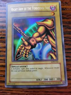 LP Right Arm of the Forbidden One LOB-122 The Legend of Blue Eyes White Dragon - Image 1