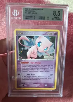 Mint Graded Holo Mew Ex Legend Maker Pokemon Card 10/92 - Image 1