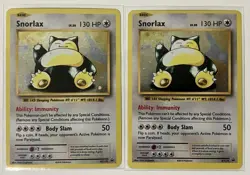 SNORLAX HOLO XY179 Black Star Promo NM Lot Of 2 Pokemon cards - Image 1