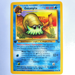 Omanyte 52/62 Pokemon TCG 1st Edition Fossil NM Vintage 1999 Card - Image 2