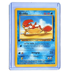Krabby 51/62 Pokemon TCG 1st Edition Fossil NM Vintage 1999 Card - Image 1