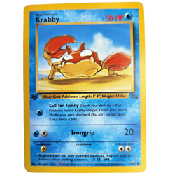 Krabby 51/62 Pokemon TCG 1st Edition Fossil NM Vintage 1999 Card - Image 2