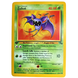 Zubat 57/62 Pokemon TCG 1st Edition Fossil NM Vintage 1999 Card - Image 2