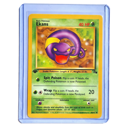 Ekans Fossil 46/62 Pokemon TCG 1st Edition Fossil NM Vintage 1999 Card - Image 1
