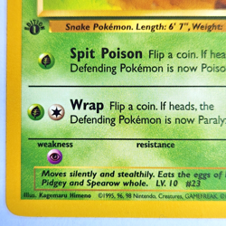 Ekans Fossil 46/62 Pokemon TCG 1st Edition Fossil NM Vintage 1999 Card - Image 5