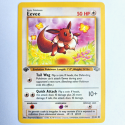 Eevee 51/64 Pokemon TCG 1st Edition Jungle NM Vintage 1999 Card - Image 2