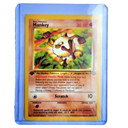 Mankey 55/64 Pokemon TCG 1st Edition Jungle NM Vintage 1999 Card - Image 1