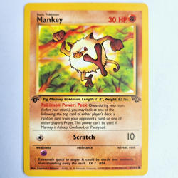 Mankey 55/64 Pokemon TCG 1st Edition Jungle NM Vintage 1999 Card - Image 2