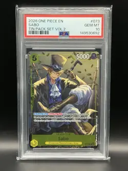Sabo (Tin Pack Set Vol. 2) P-073 One Piece Promotion Cards Foil PSA 10 - Image 1