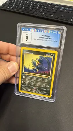 Pokemon Murkrow CGC 9 Regular Neo Revelation 1st Edition 46/64 Basic Card 2001 - Image 1